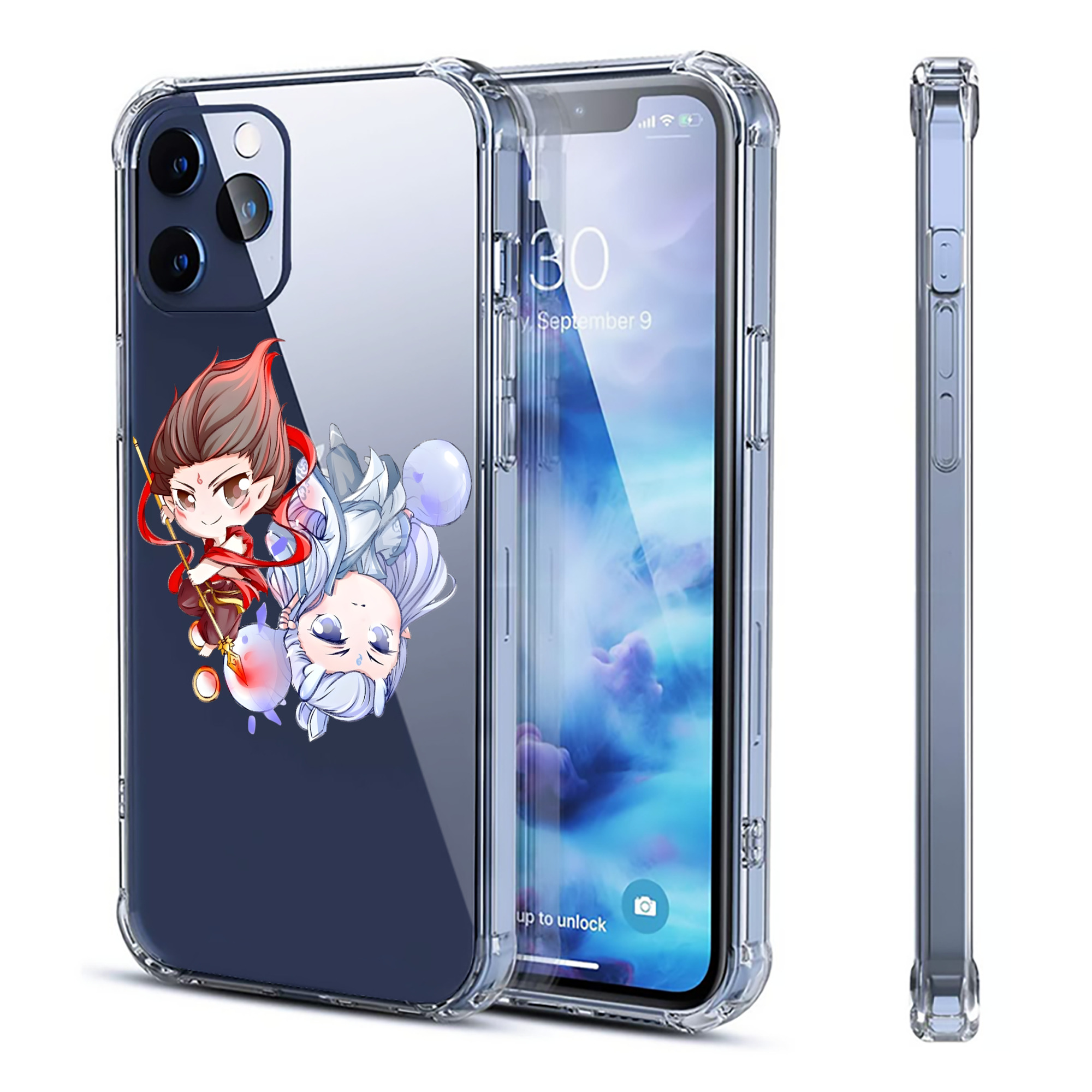 （画像用） Ne Zha 2 ナタ 魔童の大暴れ 【iPhone 12シリーズ対応】透明スマホケース（クリアソフトケース）